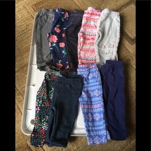Lot of 9 carters pants size 9 months